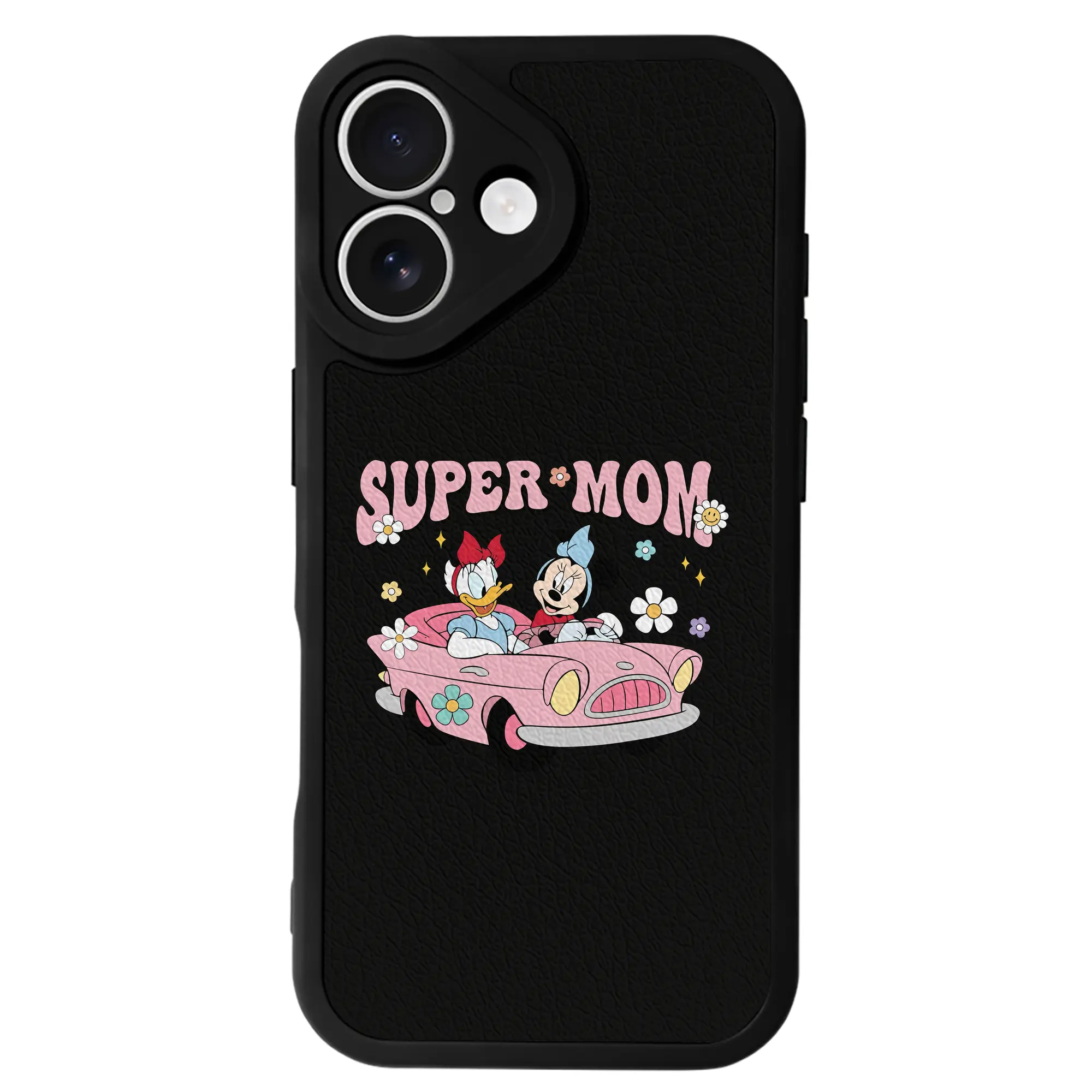 ミッキーマウス（Mickey Mouse） グッズ ミニーマウス（Minnie Mouse） - IPhone 16シリーズ対応 ・ シリコンスマホケース ・ レザー調 ・ 高精度フィット ・ 耐衝撃 ・ ワイヤレス充電対応 ・ 精密カット